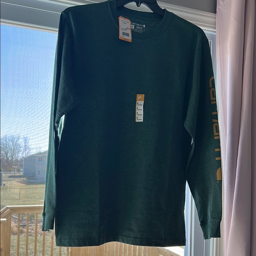 Green Long Sleeve Carhartt shirt